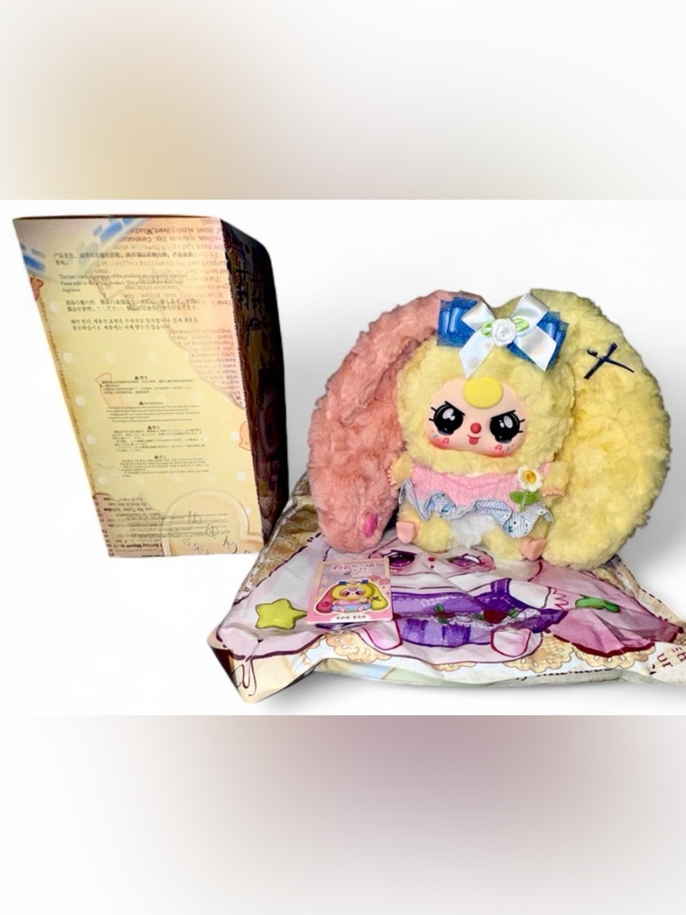 New Baby Three Lily Rabbit Town Confirmed Pink,Yellow Bunny (Scented)Crying Eyes - Picture 4 of 7
